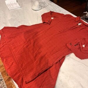 Maeve Brick Red Textured Blouse